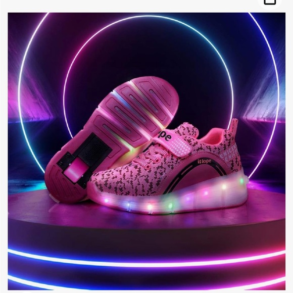SDSPEED Kids Roller Skate Shoes pink Single Wheel Sport Sneaker LED size 5(37) - Picture 15 of 15
